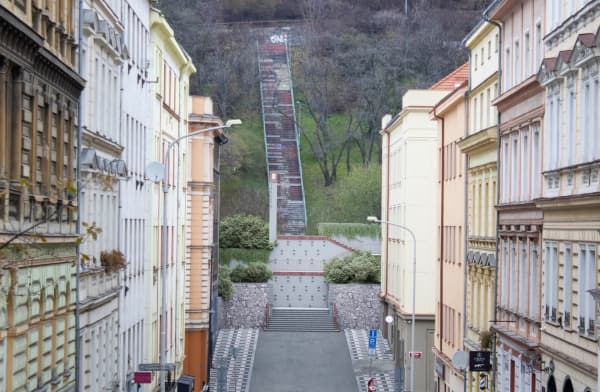 Vizualizace schodů v Jeronýmově ulici